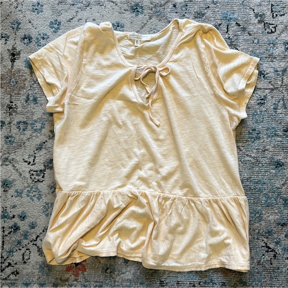 Urban Outfitters Tie Front Yellow Baby Doll Top - Picture 4 of 16